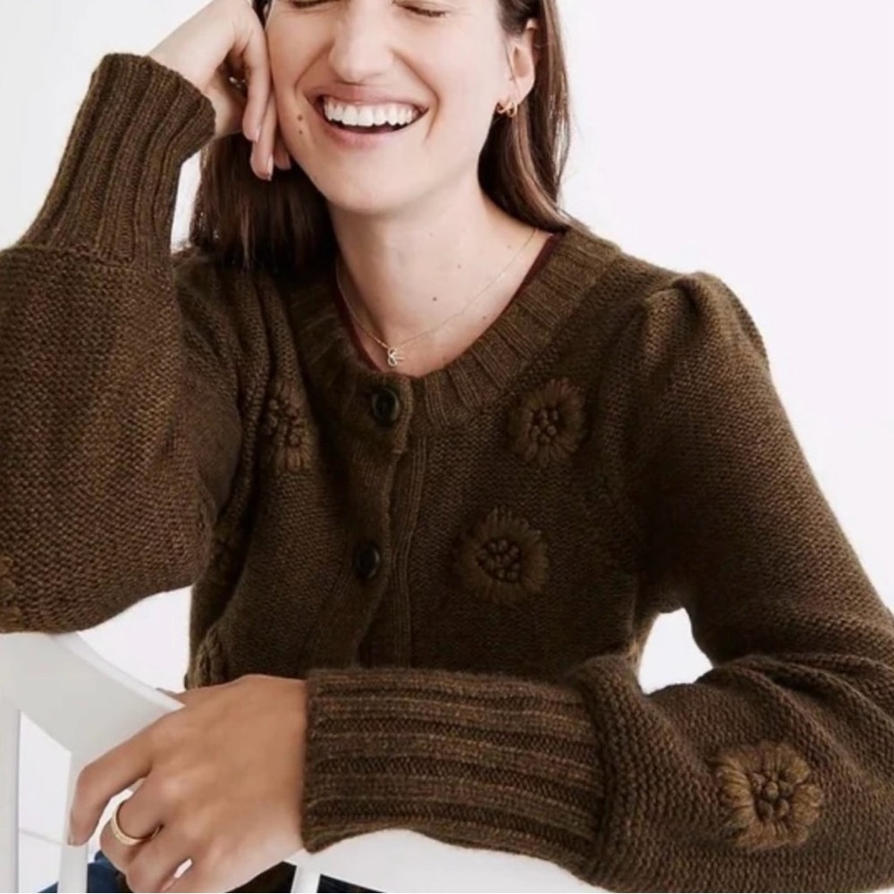 Madewell floral embroidered cardigan sweater